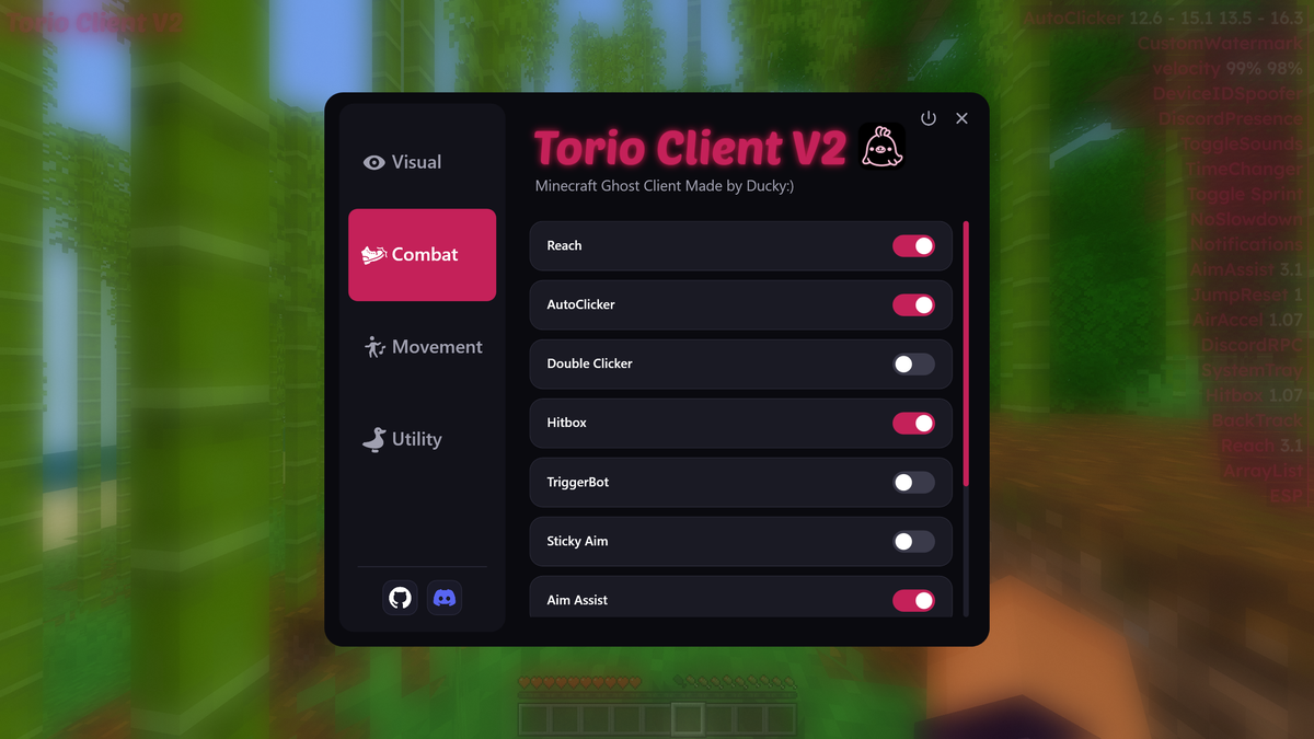 Combat modules tab